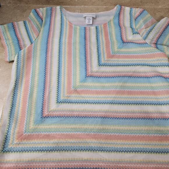 NWOT ALFRED DUNNER SZ M top Crochet Pastels Cottagecore Fairy - Picture 4 of 9